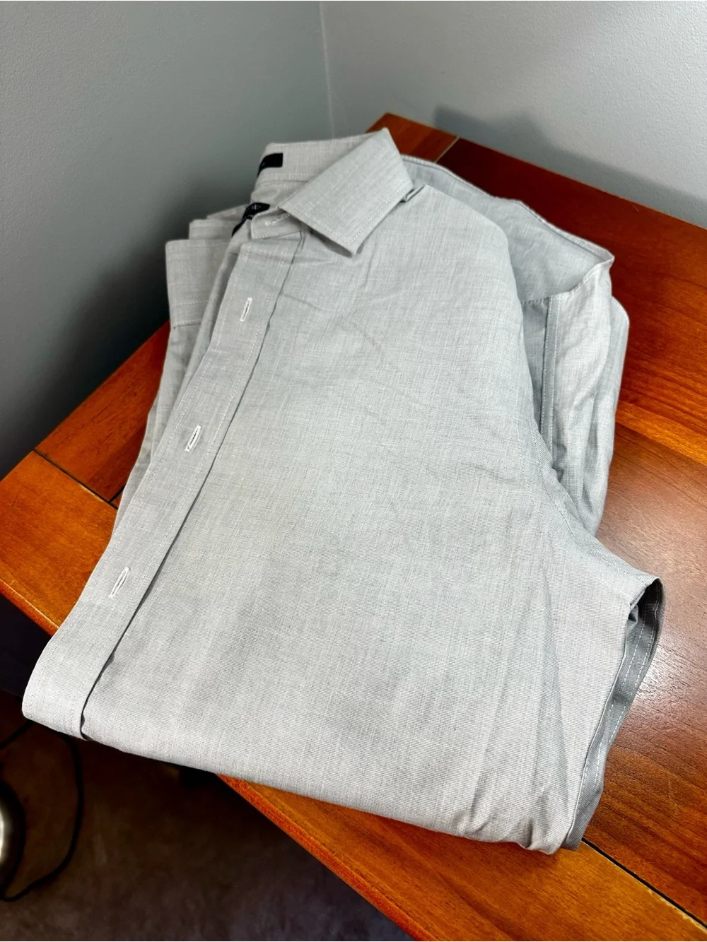 J. Crew Men's Dress Shirt in Light Gray